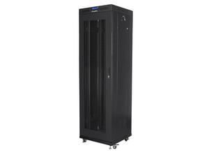 Комуникационен шкаф Lanberg rack cabinet 19' free-standing 42U/600x600 (flat pack) with mesh door lcd black v2