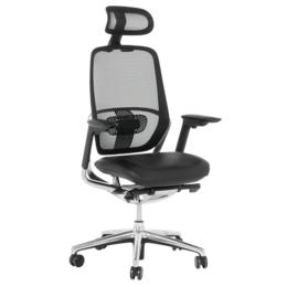 Работен стол АРЕС- снимка отпред, черен цвят