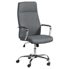 Директорски стол ЕЛИСАВЕТА- снимка отпред, хромирани подлакътници