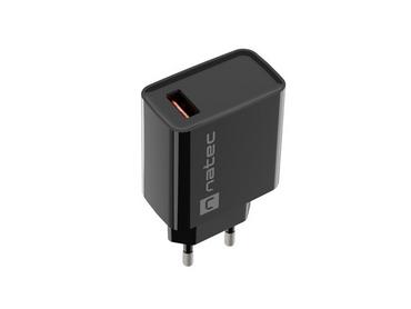 Адаптер Natec USB Charger Ribera 1X USB-A 18W, Black