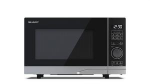 Микровълнова печка Sharp YC-PS204AE-S, Semi Digital, Cavity Material -steel, 20l, 700 W, LED Display White, Timer & Clock function, Child lock, Silver door, Defrost, Cabinet Colour: Silver