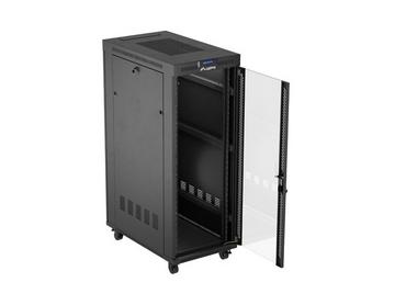 Комуникационен шкаф Lanberg rack cabinet 19' free-standing 32U/600X1000 (FLAT PACK) with glass door LCD black
