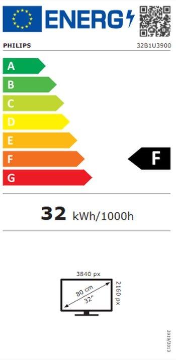 Монитор Philips 32B1U3900, 31.5' VA WLED, 3840x2160@60Hz, 4ms GtG, 350cd m/2, 3500:1, 50M:1 DCR, FlickerFree, Blue Light Soft., 3Wx2, Tilt, Height Adjust, Pivot, Swivel, 2xHDMI, DP, USB hub