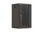 Комуникационен шкаф Lanberg rack cabinet 10' wall-mount 9U/300x300 (flat pack) with glass door black