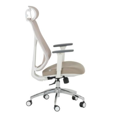 Директорски стол АНГЕЛА- сниман отстрани, бежов цвят