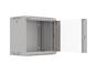 Комуникационен шкаф Lanberg rack cabinet 19' wall-mount 9U/540x350 (flat pack) with glass door grey