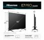 Телевизор Hisense 50' E7Q Pro, 4K Ultra HD 3840x2160, QLED, Quantum Dot, 144Hz, HDR 10+ adaptive, HLG, Dolby Vision, DTS Virtual X, Smart TV, WiFi 5GHz, WiFi Direct, BT, Anyview Cast, 3xHDMI, 2xUSB, LAN, CI+, DVB-T2/C/S2, Black