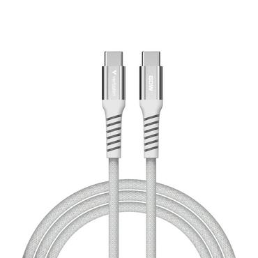 Кабел Verbatim Sync & Charge USB-C to USB-C 60W Magnetic 120 cm - Grey