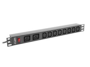 Разклонител Lanberg power distribution unit (pdu) 19' 1U 16a 2m 2x c19 8x iec c13 sockets black c20