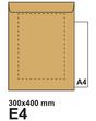Плик самозалепващ E4 300х400 кафяв крафт 50 бр