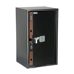 Метален сейф UNS YL DB1 EL - черен на цвят, отворен
