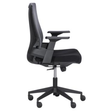 Работен стол АНЖЕЛ- сниман отстрани, черен полипропилен