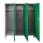 Метален гардероб детски BTL JZ с 3 отделения 150x120x40 см, отворен, зелен