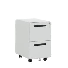 Метален контейнер K BTL с 2 чекмеджета, сив, сниман отстрани, затворени чекмеджета