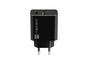 Адаптер Natec USB Charger Ribera 1X USB-A + 1X USB-C 20W, Black
