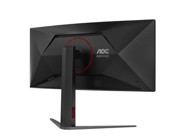 Монитор AOC CU34G4Z, 34' Curved 1500R, VA, WLED, 3440x1440@240Hz, 1ms GtG, 0.3ms MPRT, 450cd m/2, 2500:1, 80M:1 DCR, Adaptive Sync, FlickerFree, Low Blue Light, Tilt, Height Adjust, Pivot, Swivel, 2xHDMI, DP, USB hub