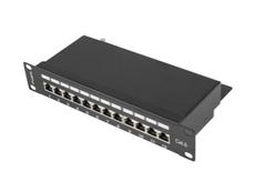 Пач панел Lanberg patch panel 12port 1U 10' CAT.6 shielded, black