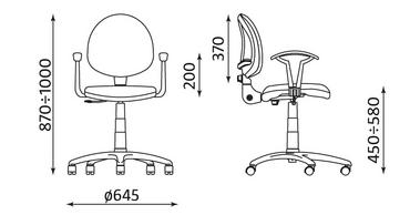 Детски стол СМЪРФ - размери