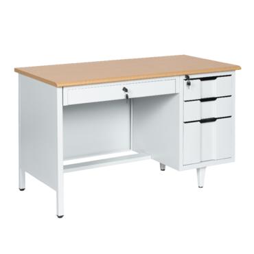 Работно бюро BTL 120 T-снимнка отстрани, сив цвят, мдф плот