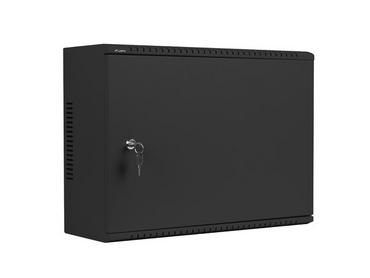 Комуникационен шкаф Lanberg rack cabinet 19' wall-mount 4U+3u/540x200 low-profile black (assembled)