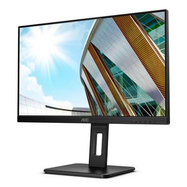 Монитор AOC Q24P2Q, 23.8' IPS WLED, 2560x1440@75Hz, 4ms GtG, 250cd m/2, 1000:1, DCR 50M:1, FlickerFree, Low Blue Light, 2Wx2, Tilt, Height Adjust, Pivot, Swivel, D-SUB, HDMI, DP, USB hub