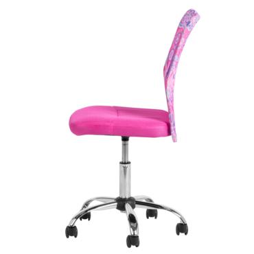 Детски стол МИМИ -хромирана база, розов цвят,