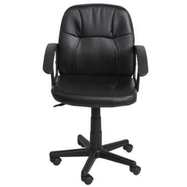 Работен стол ОГОСТА - черен, фиксирани подлакътници