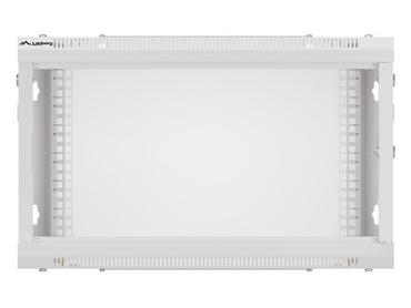 Комуникационен шкаф Lanberg rack cabinet 19' wall-mount 6U/600x450 for self-assembly with metal door grey (flat pack)