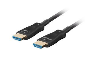 Кабел Lanberg HDMI M/M V2.1 cable, 30m, Optical, Black AOK