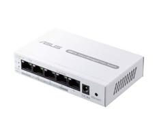 Комутатор Asus Business 5Port Smart Managed Switch PoE+,ExpertWiFi EBP15, 4 ports PoE+, 60W, VLAN, QoS, Port Mirroring, wall mounting,White