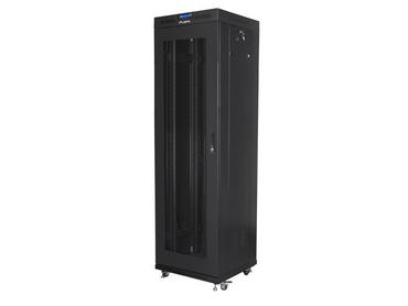 Комуникационен шкаф Lanberg rack cabinet 19' free-standing 42U/600x600 (flat pack) with mesh door lcd black v2