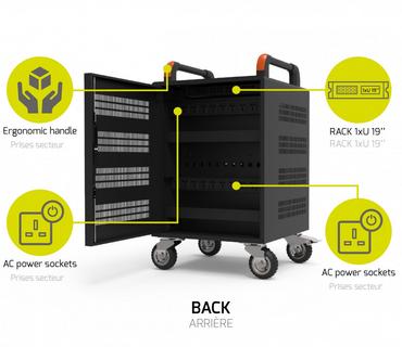 Зарядна станция PORT charging cabinet 20 notebooks + rack 19'' - 1 u