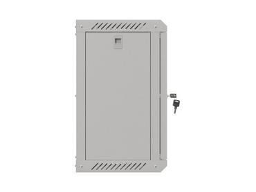 Комуникационен шкаф Lanberg rack cabinet 10' wall-mount 9U/300x300 (flat pack) with glass door grey