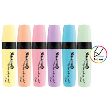 Текст маркери Pelikan комплект 6 цвята пастел