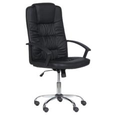 Директорски стол НЕВЕН - снимка отстрани, черен цвят