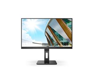 Монитор AOC 24P2QM, 23.8' VA WLED, 1920x1080@75Hz, 4ms GtG, 300cd m/2, 3000:1, 50M:1 DCR, Adaptive Sync, Low Blue Light, FlickerFree, 2Wx2, Tilt, Height Adjust, Pivot, Swivel, D-SUB, DVI, HDMI, DP, USB hub