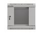 Комуникационен шкаф Lanberg rack cabinet 10' wall-mount 4U/300x300 (flat pack) with glass door grey