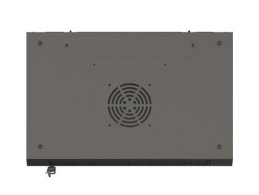 Комуникационен шкаф Lanberg rack cabinet 19' wall-mount 4U/540x350 (flat pack) with glass door black