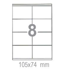 Самозалепващи етикети 105х74 8 бр.