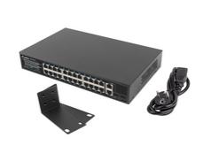 Комутатор Lanberg switch 24x 100mb poe+/2x combo rack 19' gigabit ethernet 360w v2