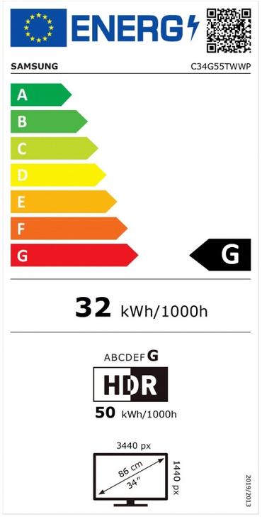 Монитор Samsung LC34G55T, 34' CURVED VA, 1000R, 165 Hz, 1 ms MPRT, 21:9, 3440 x 1440, HDR10, 250 cd/m2, 2500:1 Contrast, Mega DCR, Eye Saver, Flicker Free, FreeSync Premium, Black Equalizer, Low Input Lag, DP 1.4, HDMI 2.0, Headphone, 178°/178°, Black