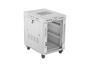 Комуникационен шкаф Lanberg rack cabinet 19' free-standing 15U/600x800 (flat pack) with glass door lcd grey v2
