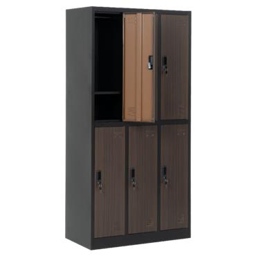 Метален гардероб BTL L с 6 отделения 185х90х45 см- с горна дясна отворена врата