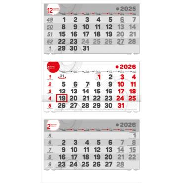 Работен календар Макси 3 - червен календариум