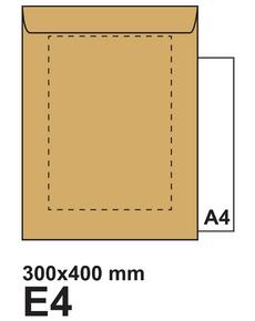 Плик самозалепващ E4 300х400 кафяв крафт 50 бр