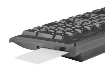 Клавиатура Natec Keyboard Moray US Layout With Id Card Reader Black