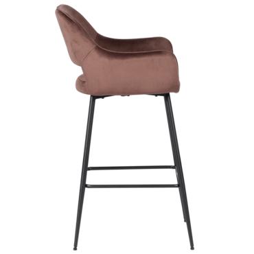 Бар стол СИМЕОНА- снимка отстрани, с поставка за крака