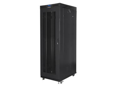 Комуникационен шкаф Lanberg rack cabinet 19' free-standing 42U/800x1000 (flat pack) with mesh door lcd black v2