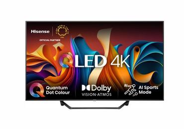 Телевизор Hisense 50' A7NQ, 4K Ultra HD 3840x2160, Quantum Dot, Light Sensor,HDR 10+, HLG, Dolby Vision, Dolby Atmos, Smart TV, WiFi 5GHz, WiFi Direct, BT, Anyview Cast, 3xHDMI, 2xUSB, LAN, CI+, DVB-T2/C/S2, Dark Grey