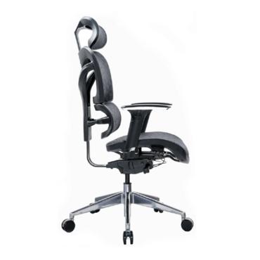 Работен стол ХЕРМЕС-сниман отстрани, хромирана кръстачка